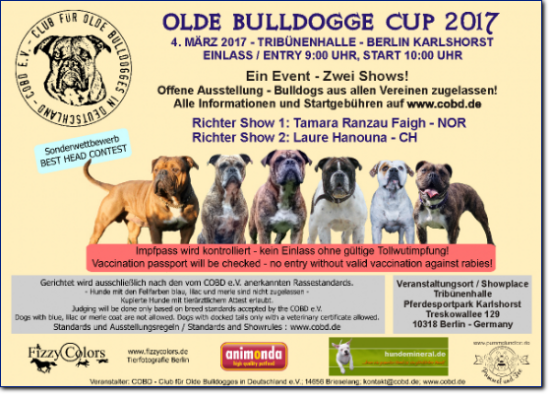 Showflyer COBD Olde Bulldogge Cup 2017
